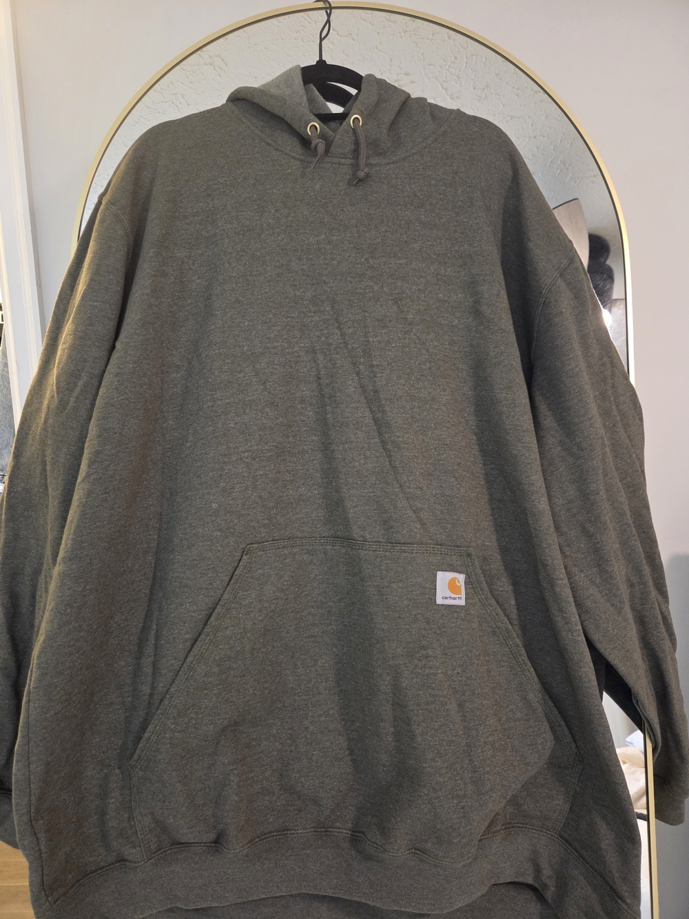 Carhartt Olive Green/Grey Hooded Pullover Sweatshirt